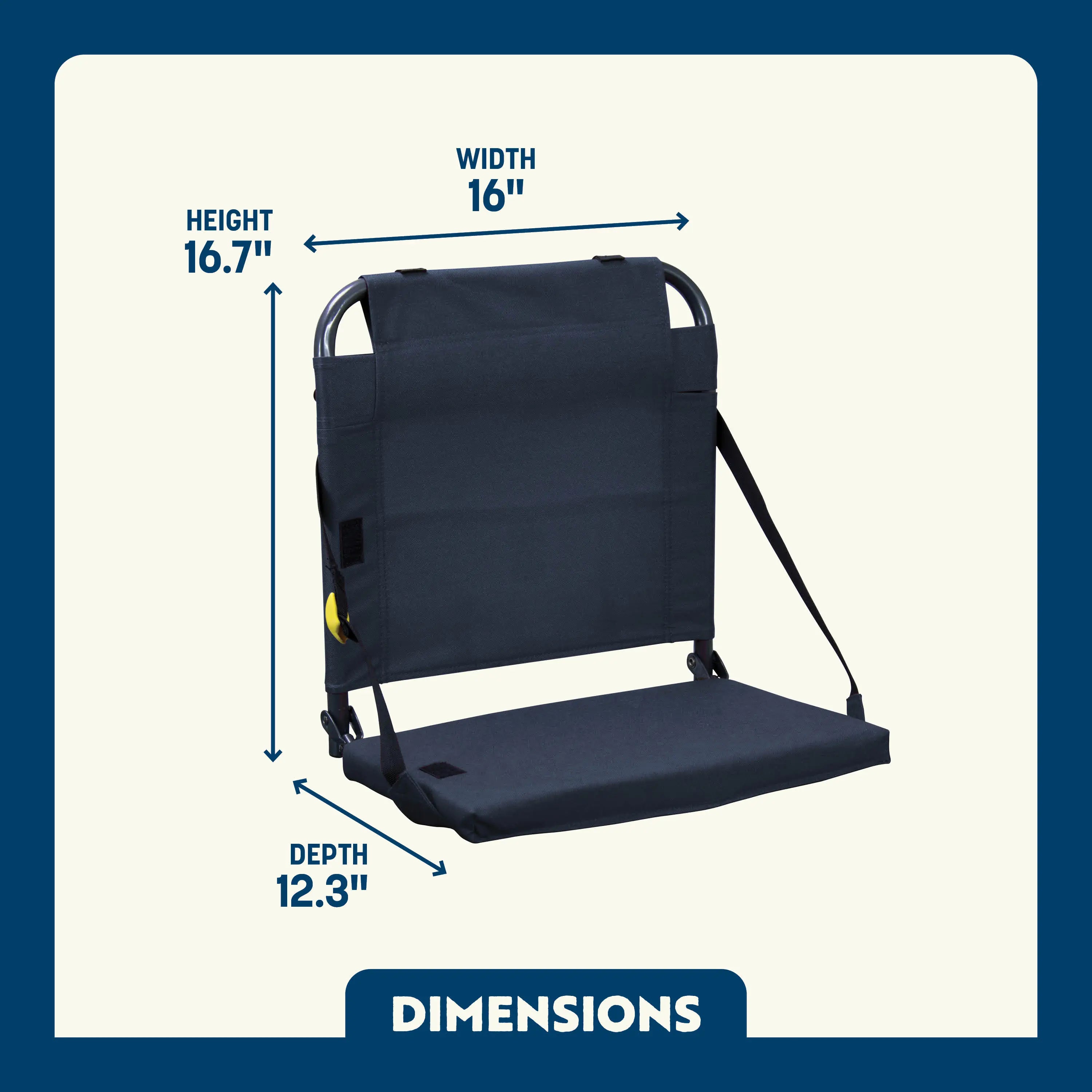Ergonomic Back-Support BleacherBack - Choice 696 - Ergonomic Portable Stadium Seat for Sports Events Detail
