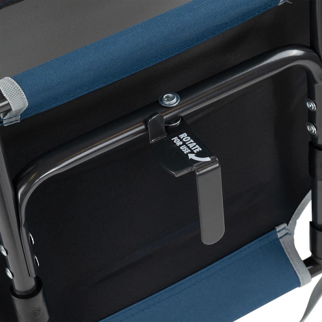 Secure-Hook Big Comfort Stadium Chair with Armrests - Choice 465 - Lightweight Folding Bleacher Chair with Cushioning Detail
