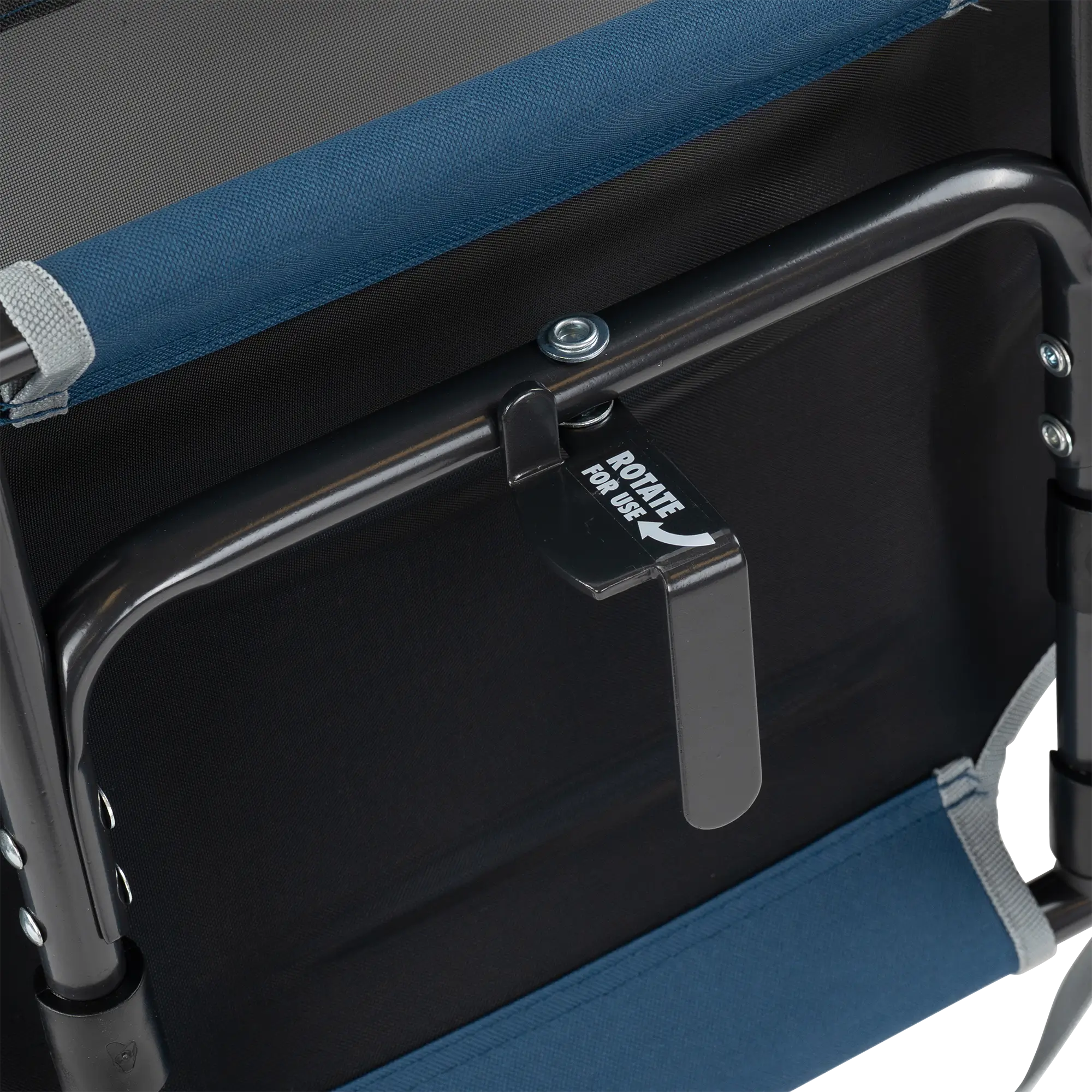 Secure-Hook Big Comfort Stadium Chair with Armrests - Choice 465 - Lightweight Folding Bleacher Chair with Cushioning Detail