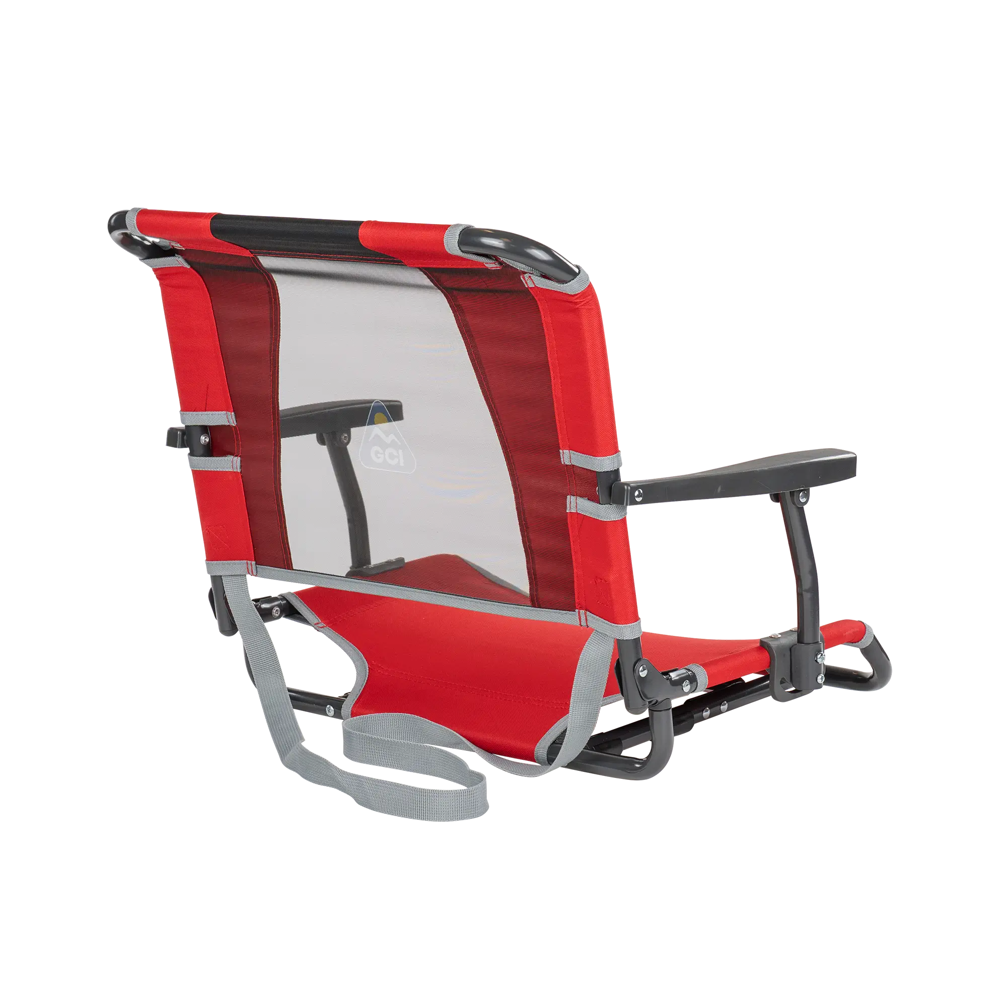 Secure-Hook Big Comfort Stadium Chair with Armrests - Choice 465 - Lightweight Folding Bleacher Chair with Cushioning Detail