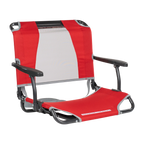 Secure-Hook Big Comfort Stadium Chair with Armrests - Choice 465 - Lightweight Folding Bleacher Chair with Cushioning - Red