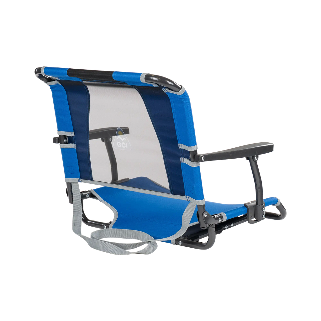 Secure-Hook Big Comfort Stadium Chair with Armrests - Choice 465 - Lightweight Folding Bleacher Chair with Cushioning Detail