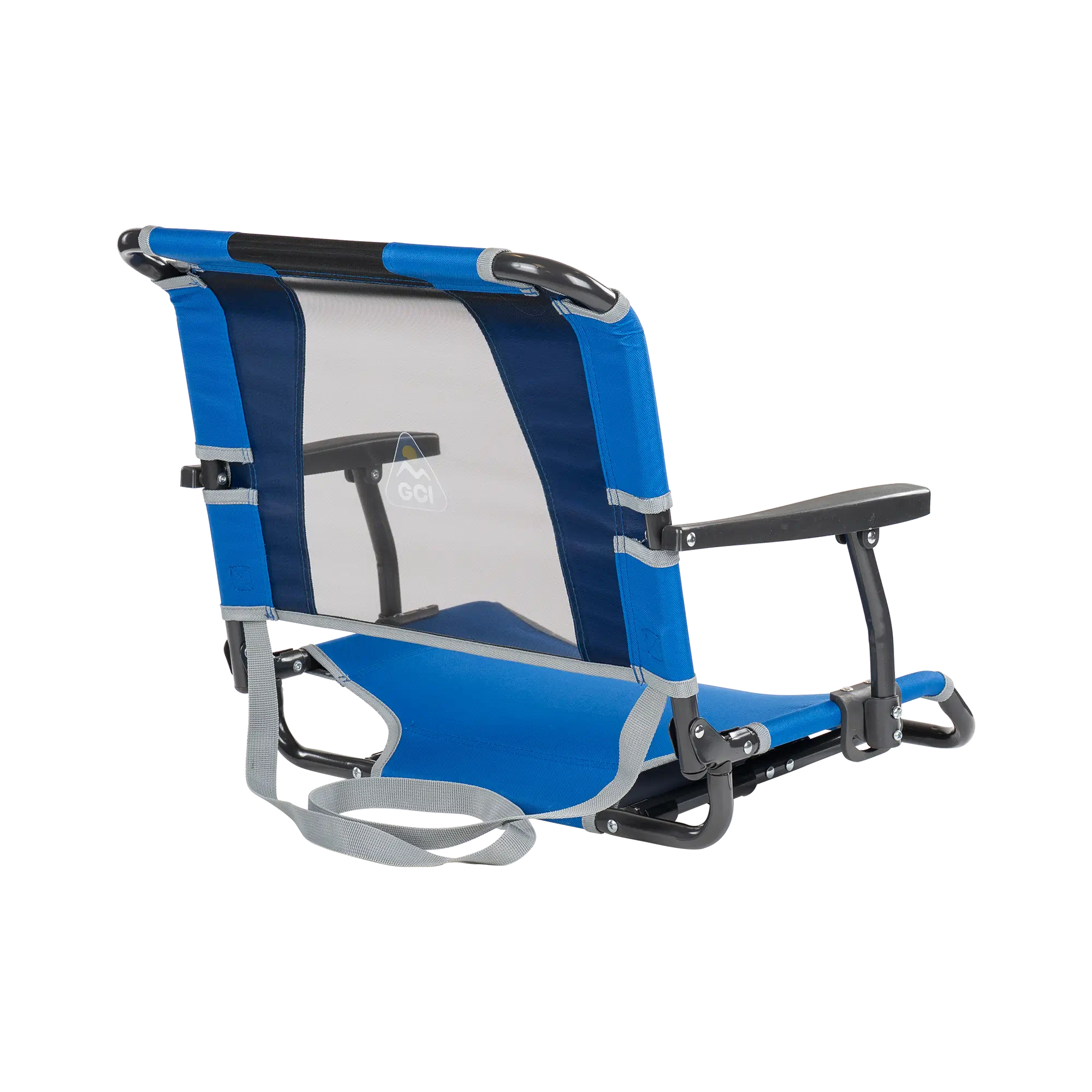 Secure-Hook Big Comfort Stadium Chair with Armrests - Choice 465 - Lightweight Folding Bleacher Chair with Cushioning Detail