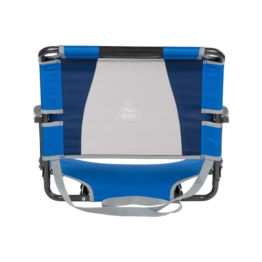 Secure-Hook Big Comfort Stadium Chair with Armrests - Choice 465 - Lightweight Folding Bleacher Chair with Cushioning Detail