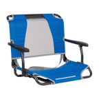 Secure-Hook Big Comfort Stadium Chair with Armrests - Choice 465 - Lightweight Folding Bleacher Chair with Cushioning - Royal Blue