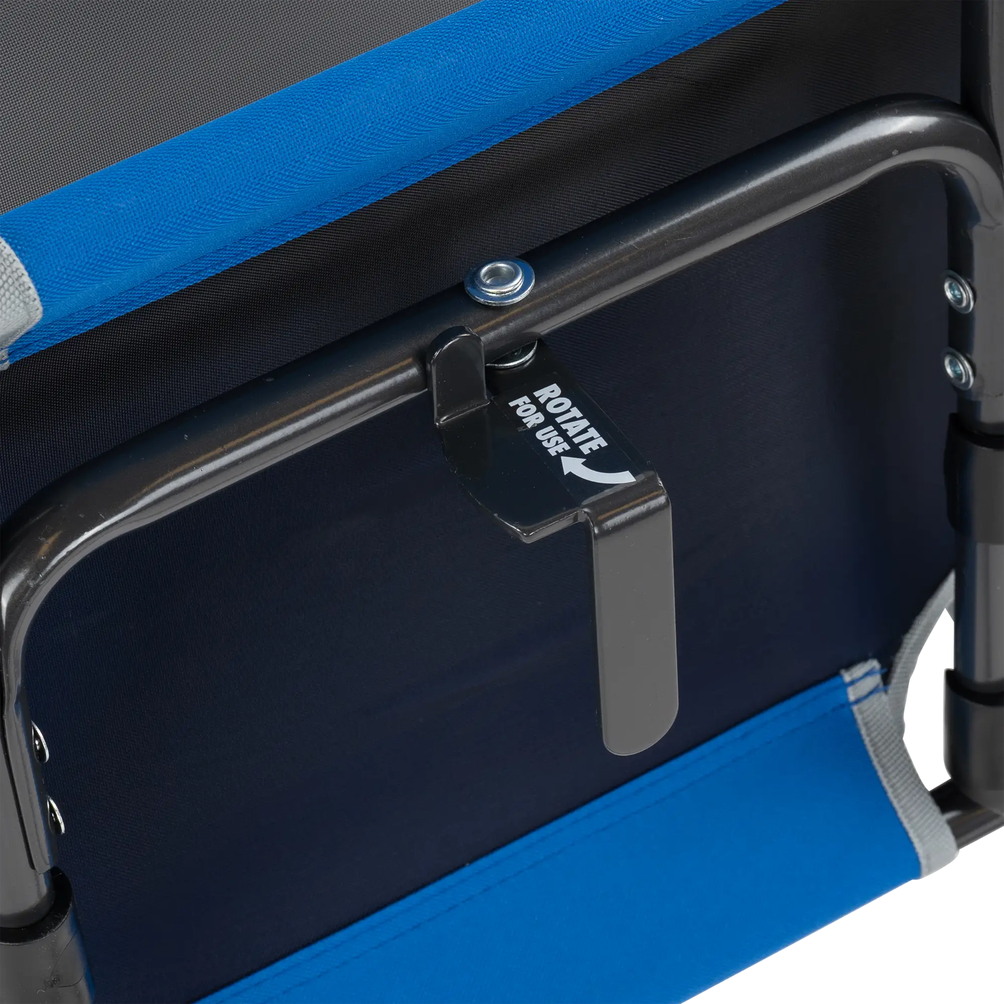 Secure-Hook Big Comfort Stadium Chair with Armrests - Choice 465 - Lightweight Folding Bleacher Chair with Cushioning Detail