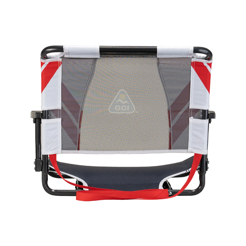 Secure-Hook Big Comfort Stadium Chair with Armrests - Choice 465 - Lightweight Folding Bleacher Chair with Cushioning Detail