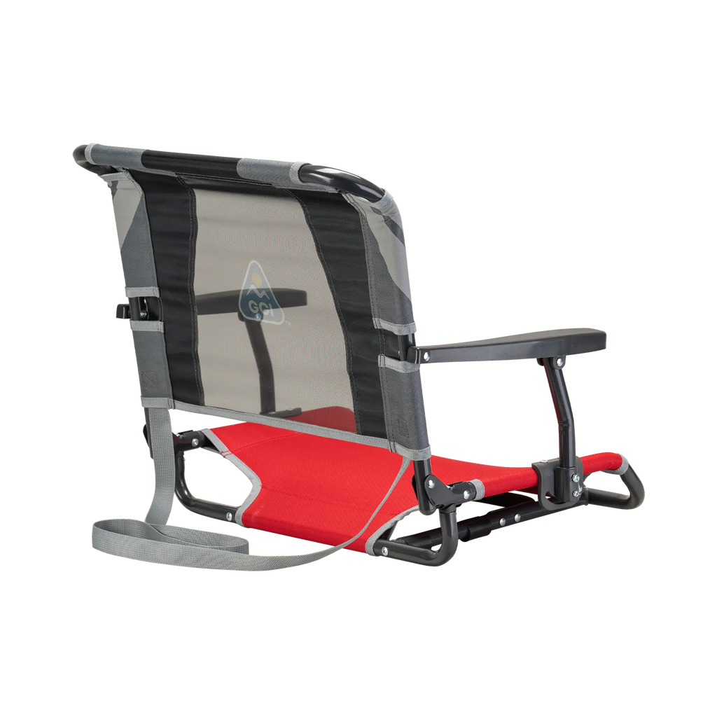 Secure-Hook Big Comfort Stadium Chair with Armrests - Choice 465 - Lightweight Folding Bleacher Chair with Cushioning Detail