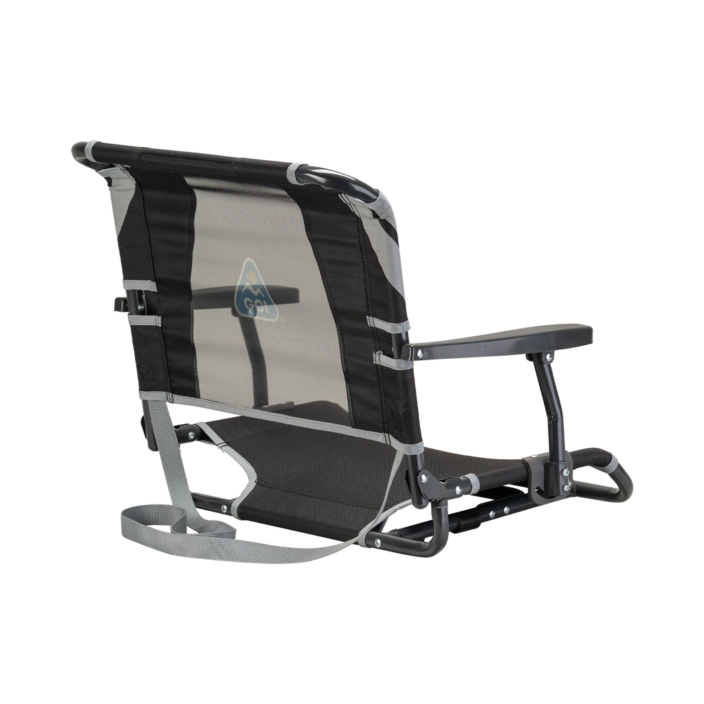 Secure-Hook Big Comfort Stadium Chair with Armrests - Choice 465 - Lightweight Folding Bleacher Chair with Cushioning Detail