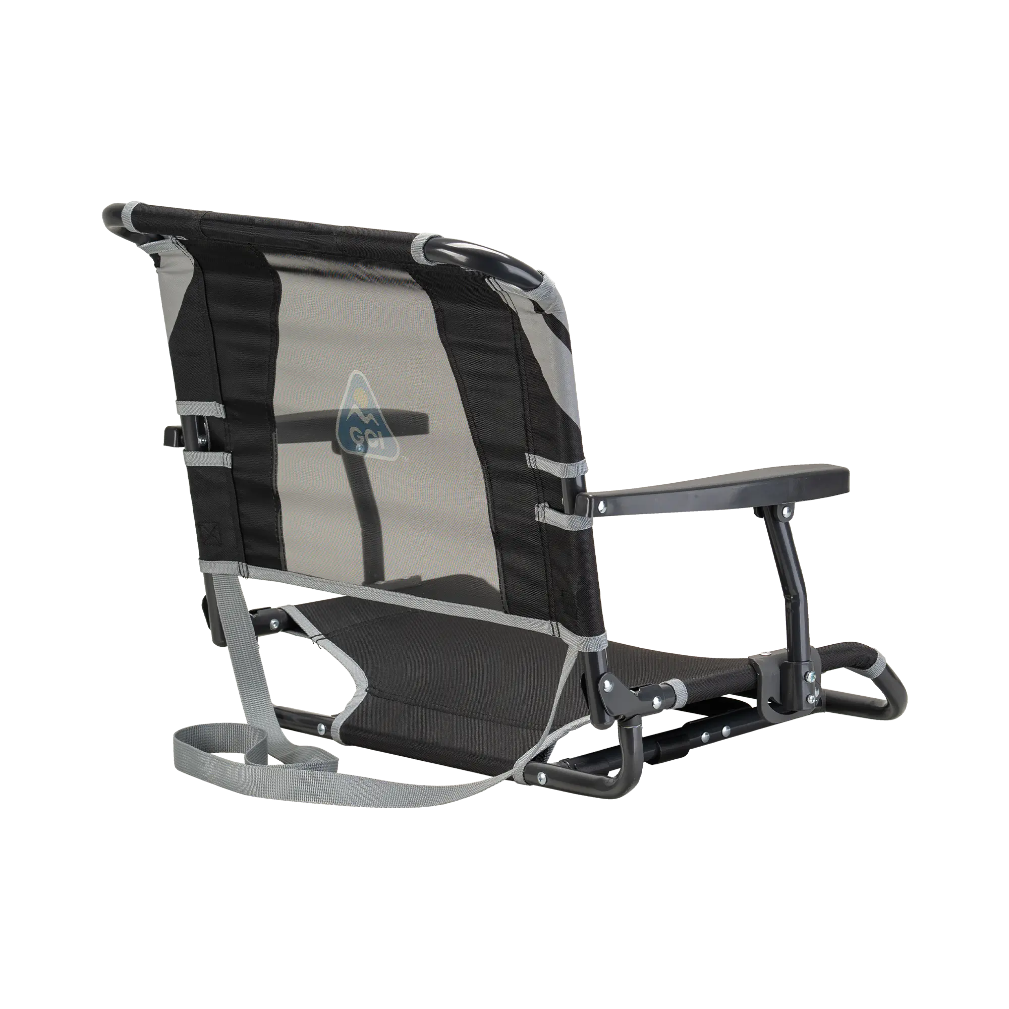 Secure-Hook Big Comfort Stadium Chair with Armrests - Choice 465 - Lightweight Folding Bleacher Chair with Cushioning Detail