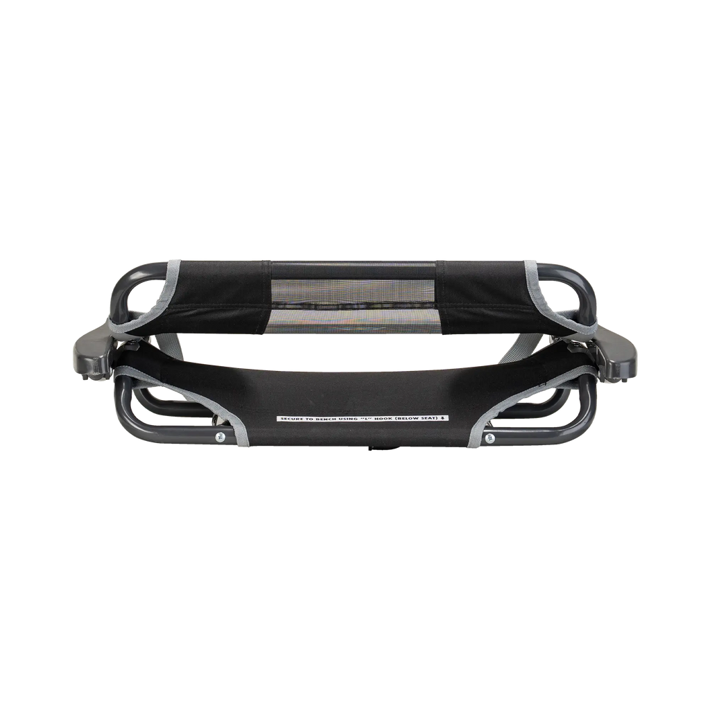 Secure-Hook Big Comfort Stadium Chair with Armrests - Choice 465 - Lightweight Folding Bleacher Chair with Cushioning Detail
