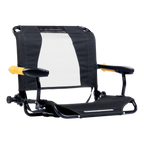 Smooth Motion Stadium Rock-Cliner - Choice 540 - Heavy-Duty Kickback Rocker with Beverage Holder - Dark Charcoal