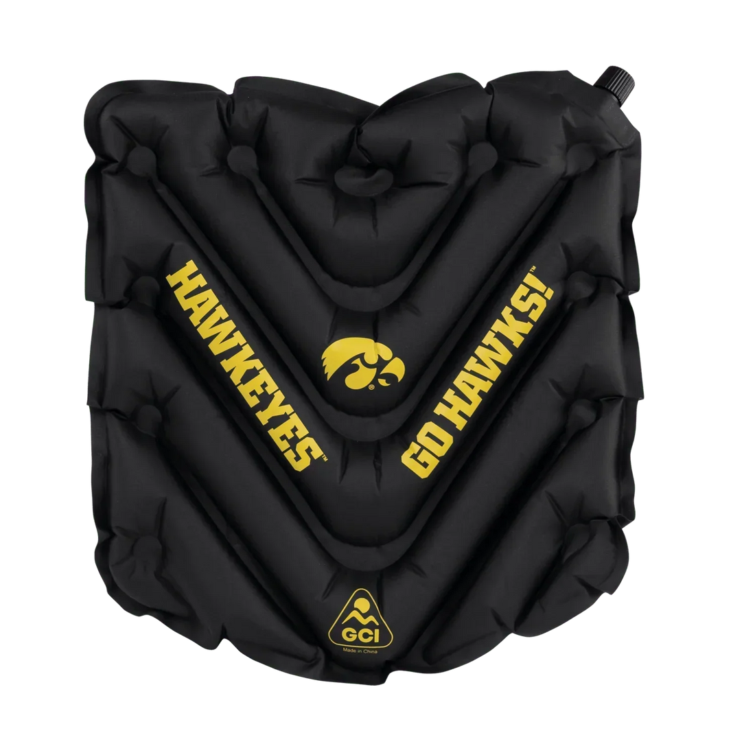 Secure-Hook College V Seat Inflatable Stadium Cushion - Iowa Hawkeyes - Choice 157 - Ergonomic Portable Stadium Seat for Sports Events - Default Title