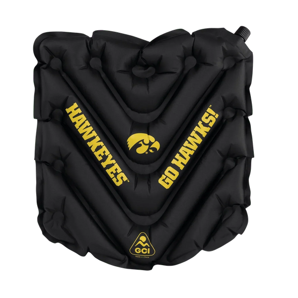 Secure-Hook College V Seat Inflatable Stadium Cushion - Iowa Hawkeyes - Choice 157 - Ergonomic Portable Stadium Seat for Sports Events - Default Title
