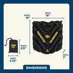 Secure-Hook College V Seat Inflatable Stadium Cushion - Iowa Hawkeyes - Choice 157 - Ergonomic Portable Stadium Seat for Sports Events Detail