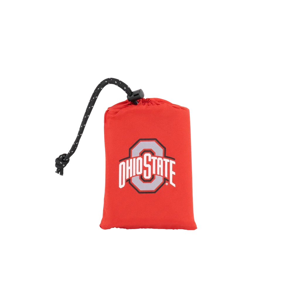 Bleacher-Friendly College V Seat Inflatable Stadium Cushion - Ohio State Buckeyes - Choice 778 - Grandstand Cushion Seat with Secure Under-Bench Hooks Detail