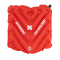 Ergonomic Back-Support College V Seat Inflatable Stadium Cushion - Nebraska Cornhuskers - Choice 277 - Grandstand Cushion Seat with Secure Under-Bench Hooks - Default Title