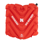 Ergonomic Back-Support College V Seat Inflatable Stadium Cushion - Nebraska Cornhuskers - Choice 277 - Grandstand Cushion Seat with Secure Under-Bench Hooks - Default Title