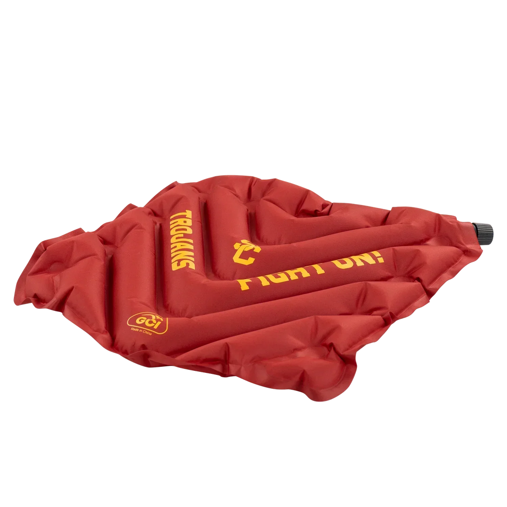 Bleacher-Friendly College V Seat Inflatable Stadium Cushion - USC Trojans - Choice 523 - Bleacher-Friendly Stadium Chair with Back Support Detail