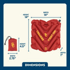 Bleacher-Friendly College V Seat Inflatable Stadium Cushion - USC Trojans - Choice 523 - Bleacher-Friendly Stadium Chair with Back Support Detail