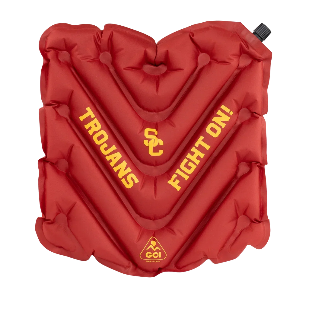 Bleacher-Friendly College V Seat Inflatable Stadium Cushion - USC Trojans - Choice 523 - Bleacher-Friendly Stadium Chair with Back Support - Default Title