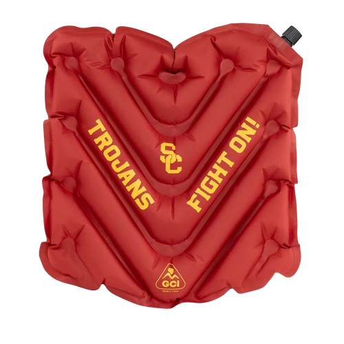 Bleacher-Friendly College V Seat Inflatable Stadium Cushion - USC Trojans - Choice 523 - Bleacher-Friendly Stadium Chair with Back Support - Default Title