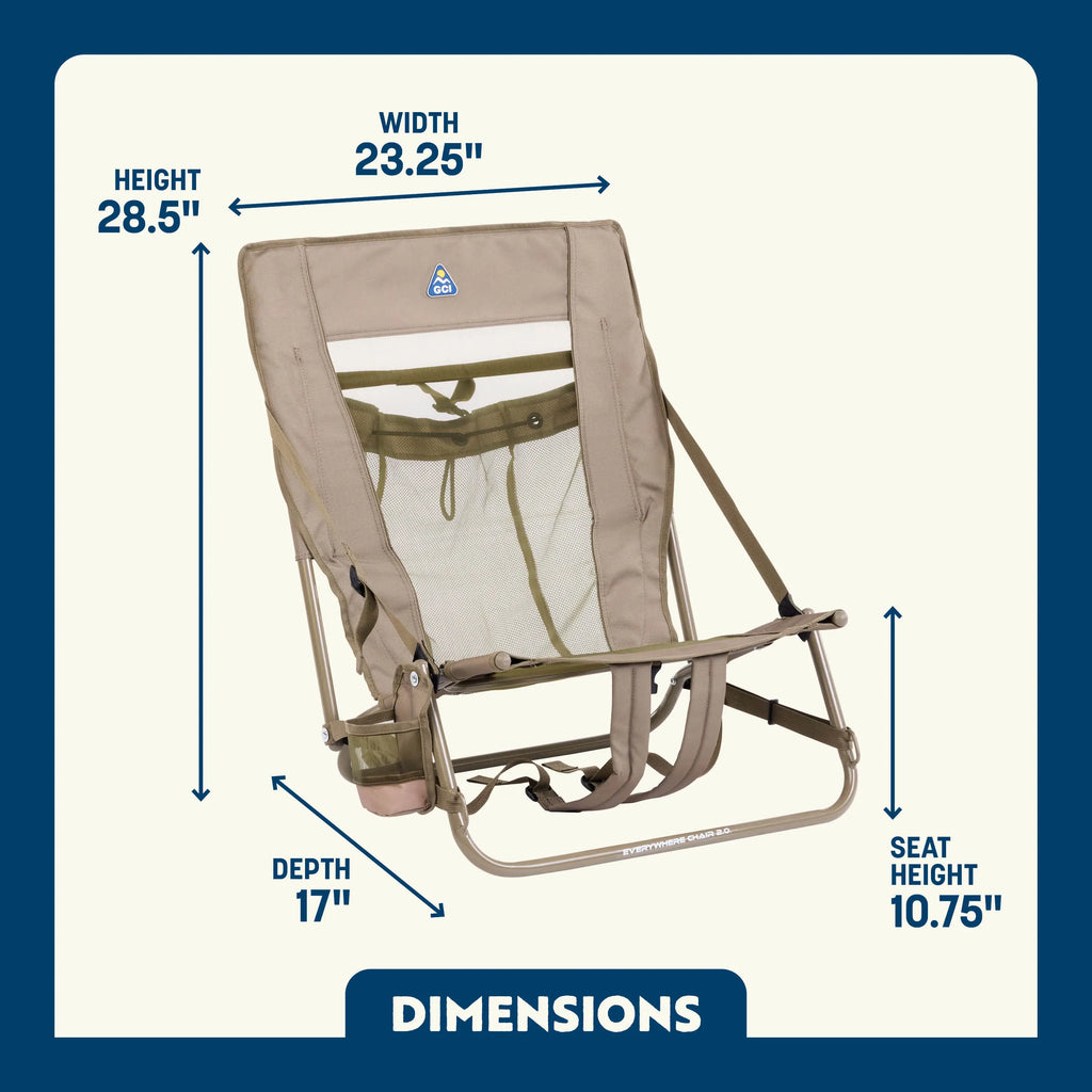 Sand-Friendly Everywhere Chair 2 - Choice 656 - Portable Heavy-Duty Low Boy Chair for Ocean Side Detail
