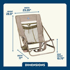 Sand-Friendly Everywhere Chair 2 - Choice 656 - Portable Heavy-Duty Low Boy Chair for Ocean Side Detail