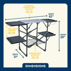 Portable Culinary Slim-Fold Cook Station - Choice 575 - Portable Compact BBQ Grilling Tool Set Detail