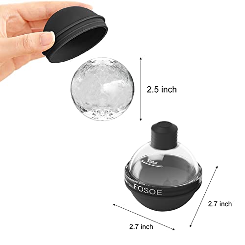 Modern Silicone Ice Ball Molds for Whiskey - Set of 4 Kit