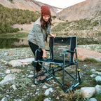 Luxury Camp Freestyle Rocker - Choice 711 - Heavy-Duty Kickback Rocker with Beverage Holder Detail