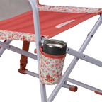 Luxury Camp Freestyle Rocker - Choice 711 - Heavy-Duty Kickback Rocker with Beverage Holder Detail