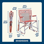 Luxury Camp Freestyle Rocker - Choice 711 - Heavy-Duty Kickback Rocker with Beverage Holder Detail