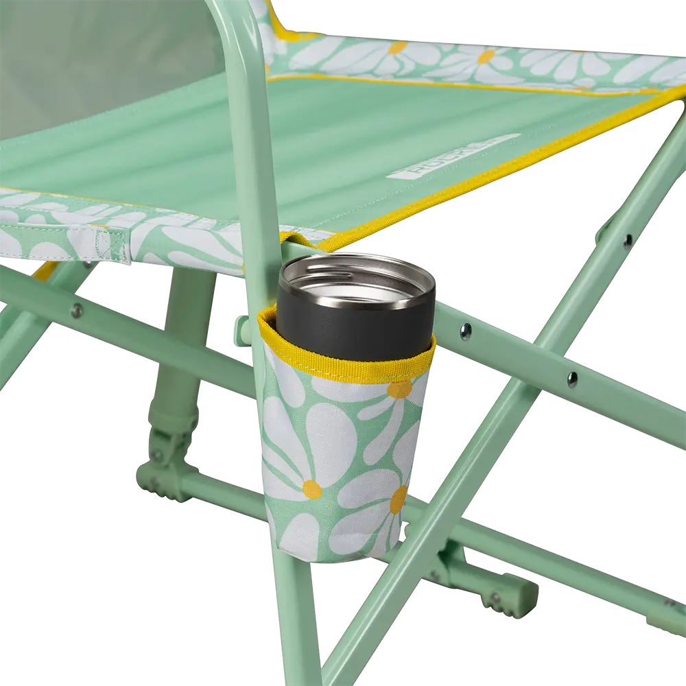 Luxury Camp Freestyle Rocker - Choice 711 - Heavy-Duty Kickback Rocker with Beverage Holder Detail
