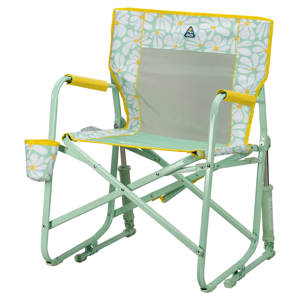 Luxury Camp Freestyle Rocker - Choice 711 - Heavy-Duty Kickback Rocker with Beverage Holder Detail