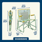 Luxury Camp Freestyle Rocker - Choice 711 - Heavy-Duty Kickback Rocker with Beverage Holder Detail