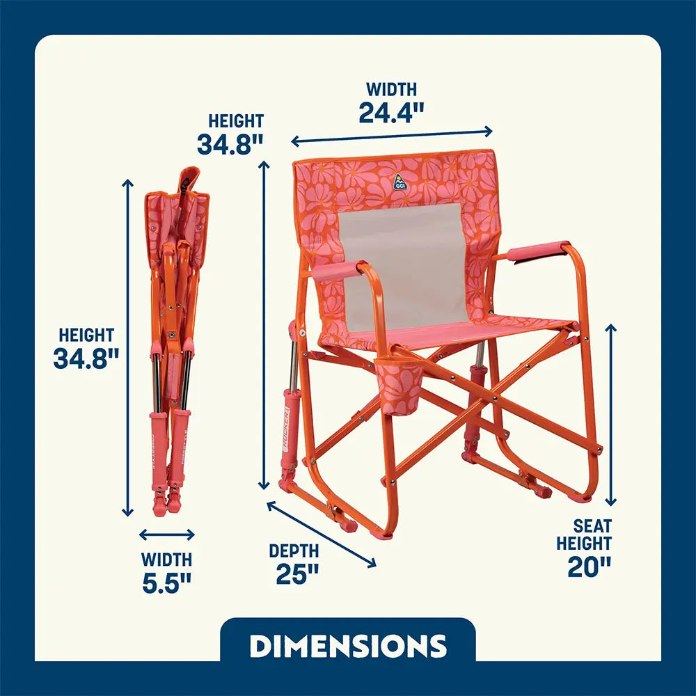 Luxury Camp Freestyle Rocker - Choice 711 - Heavy-Duty Kickback Rocker with Beverage Holder Detail