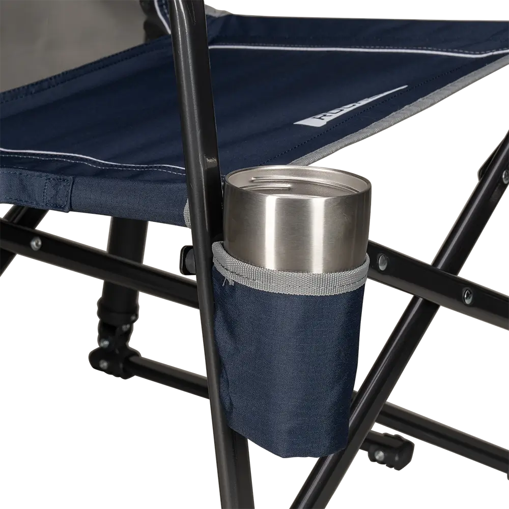 Luxury Camp Freestyle Rocker - Choice 711 - Heavy-Duty Kickback Rocker with Beverage Holder Detail