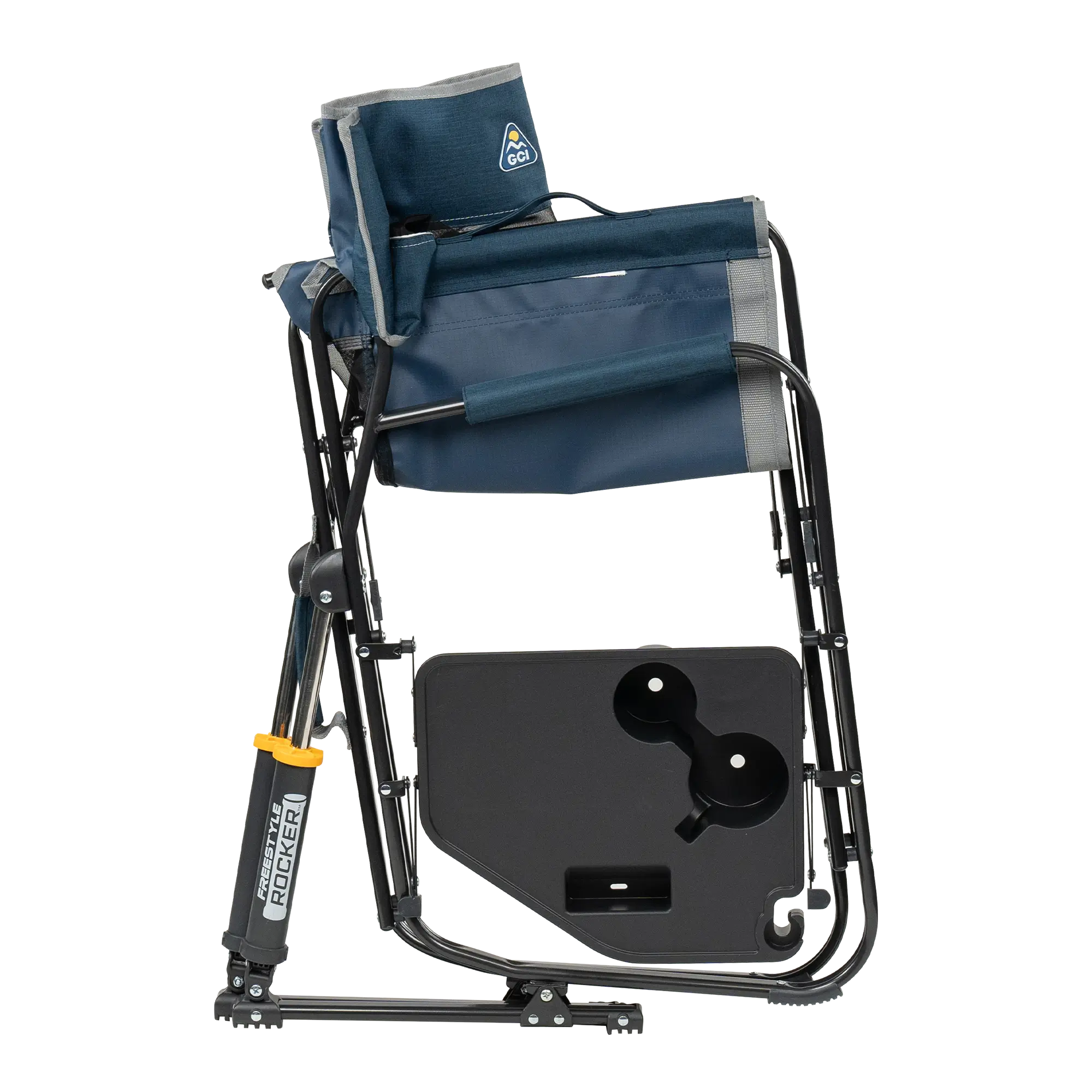 Heavy-Duty Freestyle Freestyle Rocker with Side Table - Choice 853 - Patented Spring-Action Rocking Chair for Camping Detail