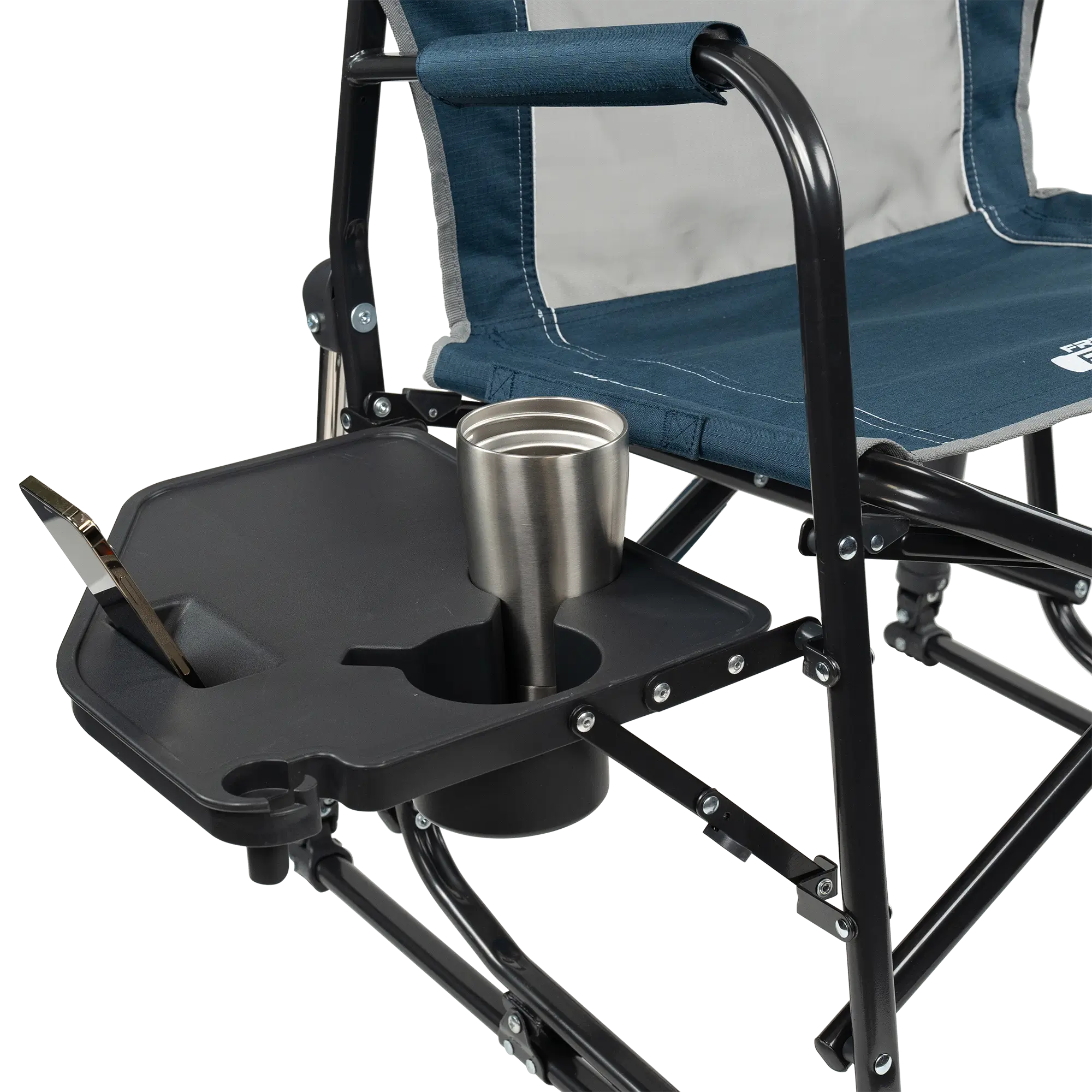 Heavy-Duty Freestyle Freestyle Rocker with Side Table - Choice 853 - Patented Spring-Action Rocking Chair for Camping Detail