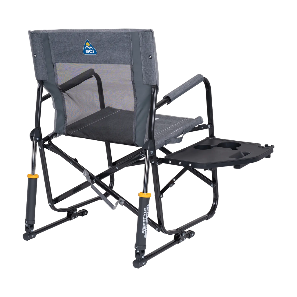 Heavy-Duty Freestyle Freestyle Rocker with Side Table - Choice 853 - Patented Spring-Action Rocking Chair for Camping Detail