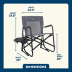 Heavy-Duty Freestyle Freestyle Rocker with Side Table - Choice 853 - Patented Spring-Action Rocking Chair for Camping Detail