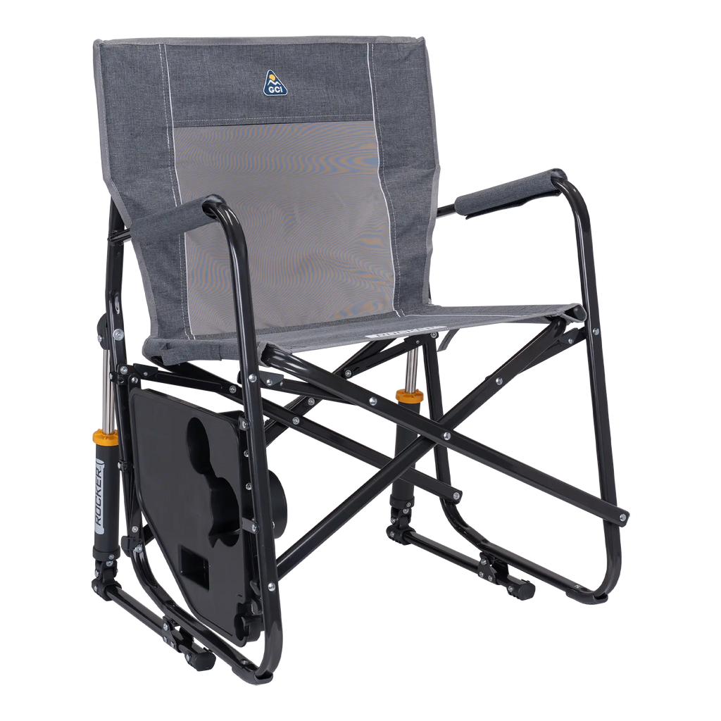 Heavy-Duty Freestyle Freestyle Rocker with Side Table - Choice 853 - Patented Spring-Action Rocking Chair for Camping Detail