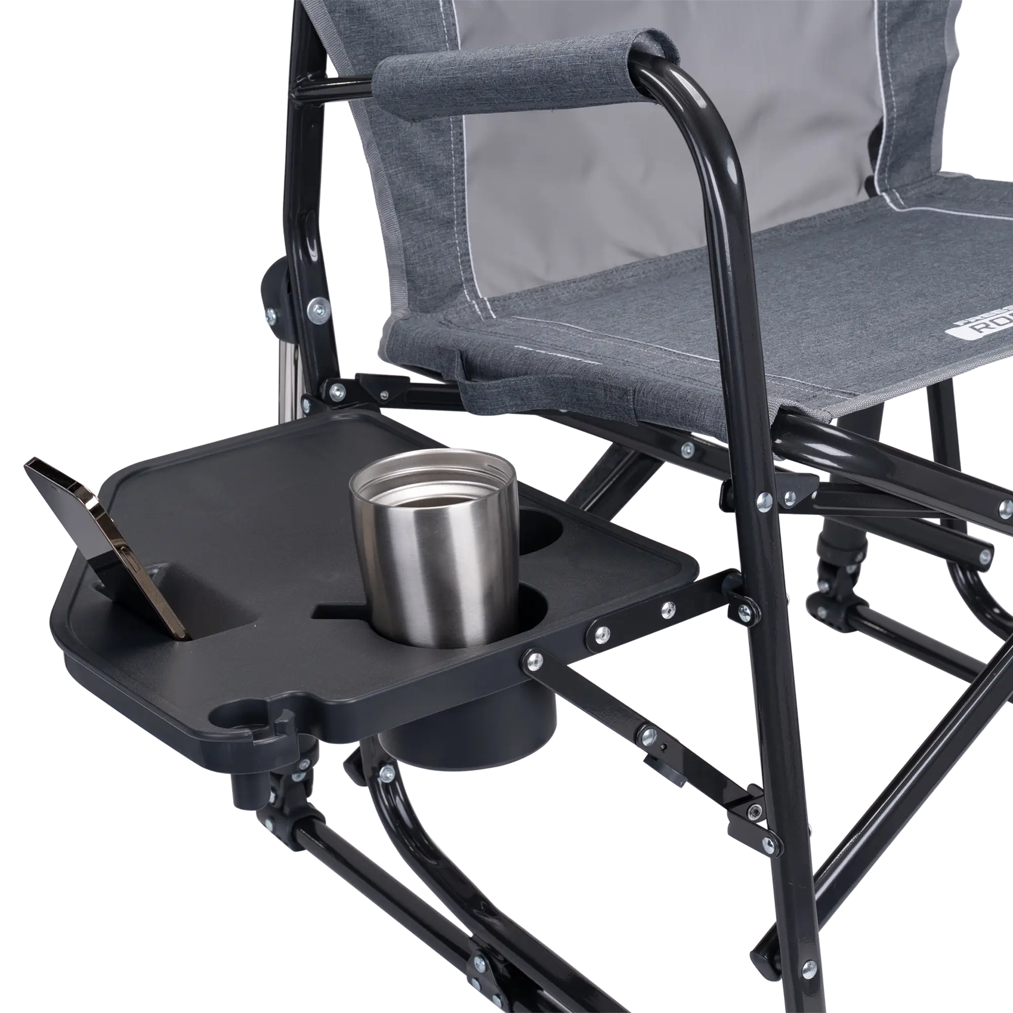 Heavy-Duty Freestyle Freestyle Rocker with Side Table - Choice 853 - Patented Spring-Action Rocking Chair for Camping Detail