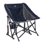 Luxury Camp Pod Rocker - Choice 933 - Heavy-Duty Kickback Rocker with Beverage Holder - Indigo