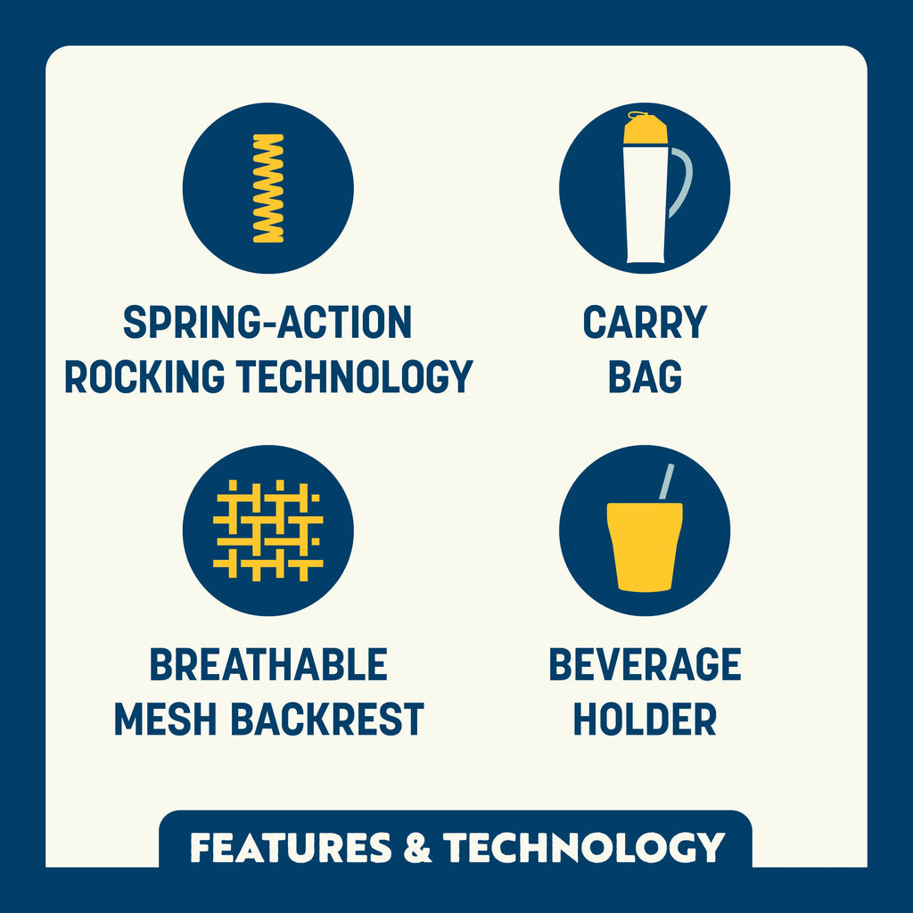 Heavy-Duty Freestyle RoadTrip Rocker - Choice 855 - Freestyle Rocker Portable Outdoor Folding Chair Detail