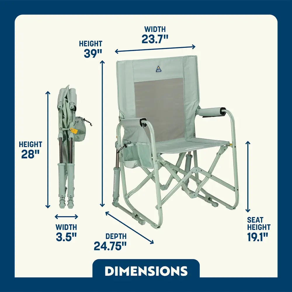 Patented Spring-Action Stowaway Rocker - Choice 794 - Patented Spring-Action Rocking Chair for Camping Detail