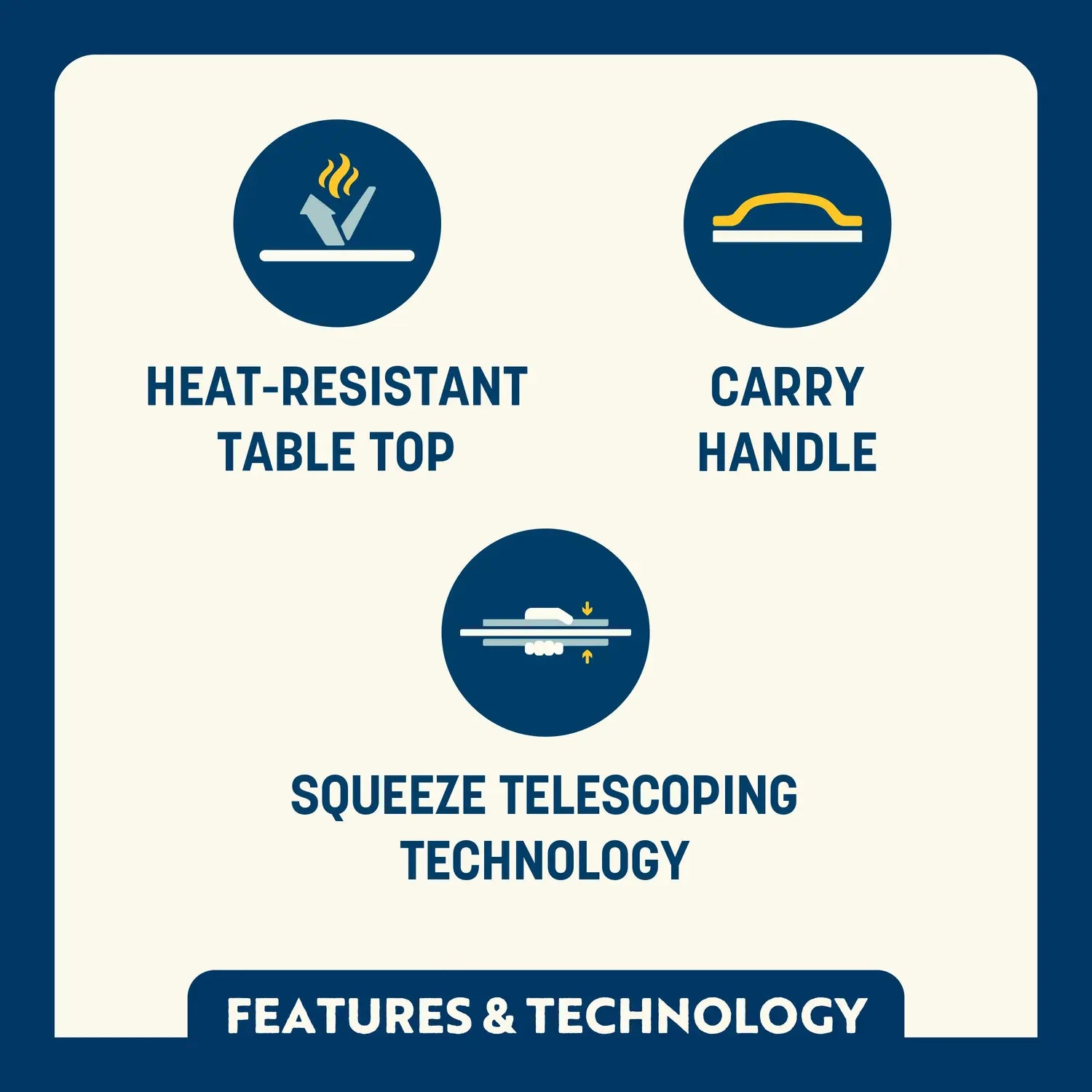 Heavy-Duty Grilling Compact Camp Table 20 - Choice 513 - Portable Camping Table with Heat-Resistant Countertop Detail