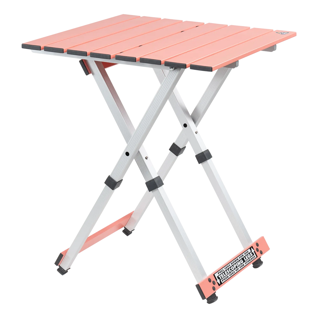 Heavy-Duty Grilling Compact Camp Table 20 - Choice 513 - Portable Camping Table with Heat-Resistant Countertop - Coral