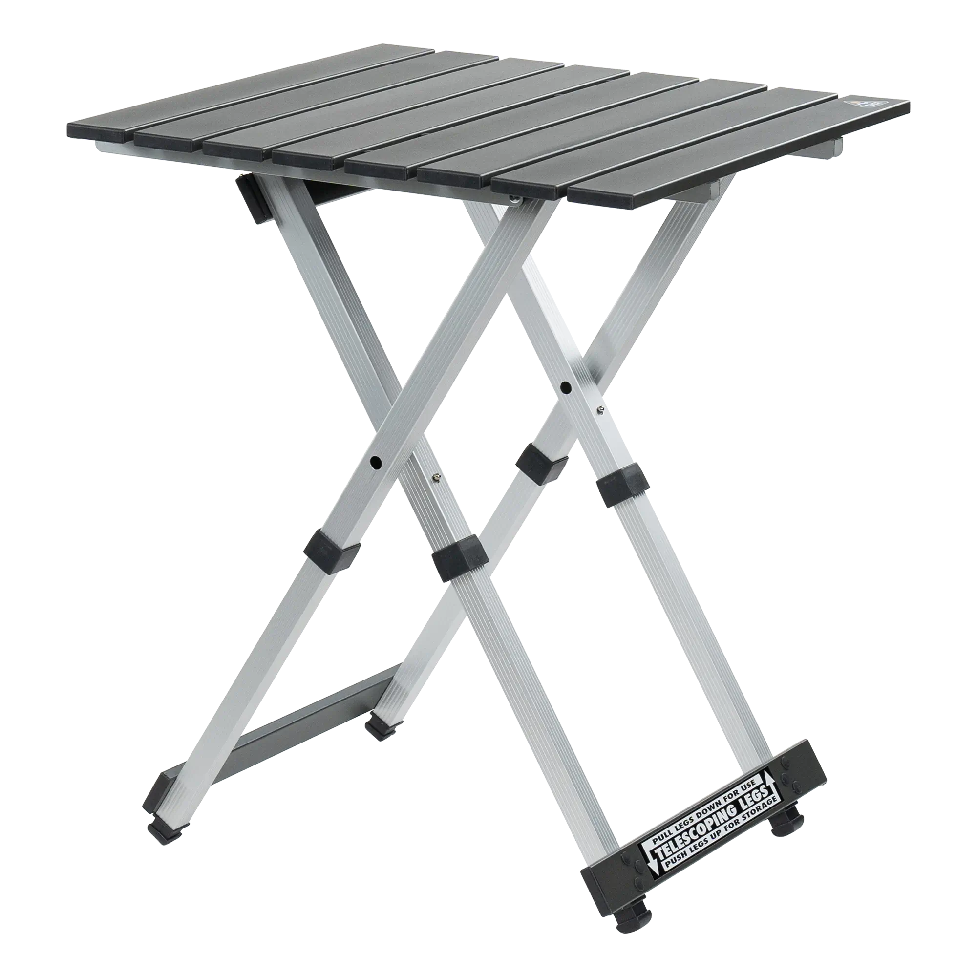 Heavy-Duty Grilling Compact Camp Table 20 - Choice 513 - Portable Camping Table with Heat-Resistant Countertop - Black Chrome